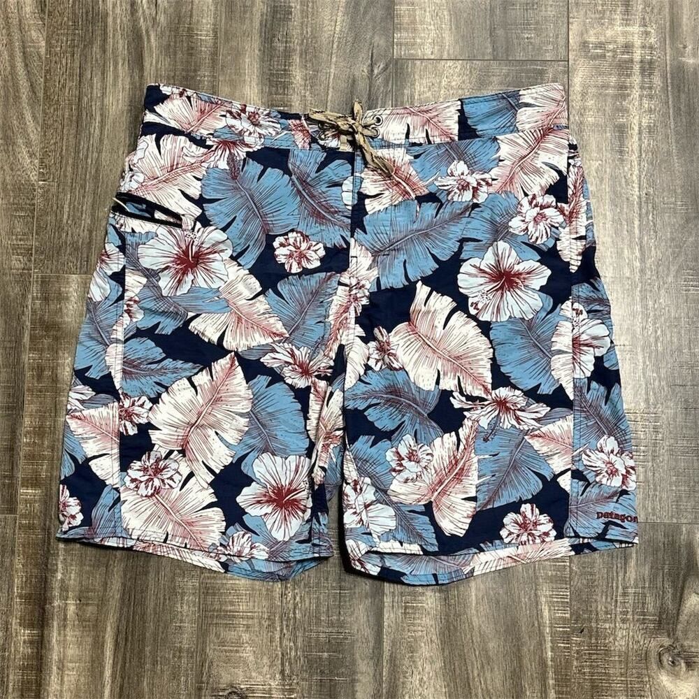 Patagonia Men's Floral Hawaiian Board‎ Shorts Size 36 Multicolor
